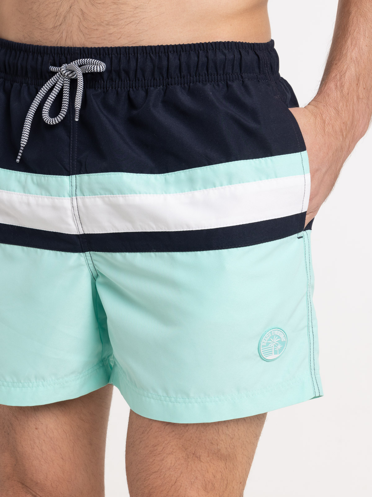 Short de bain homme tricolore