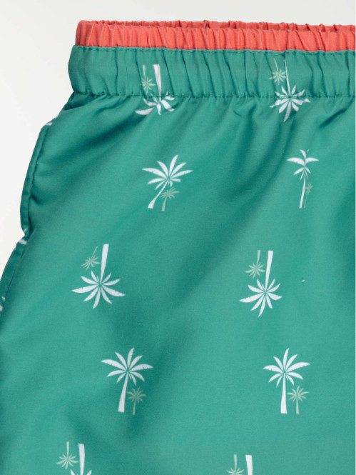 Short de bain palmier homme