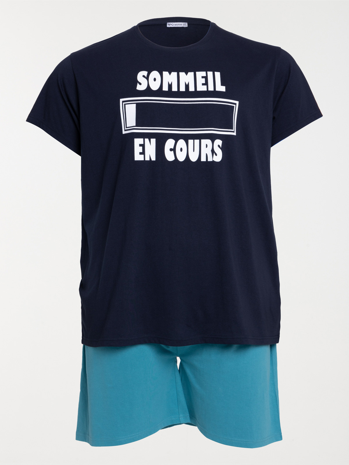 Pyjashort message grande taille homme