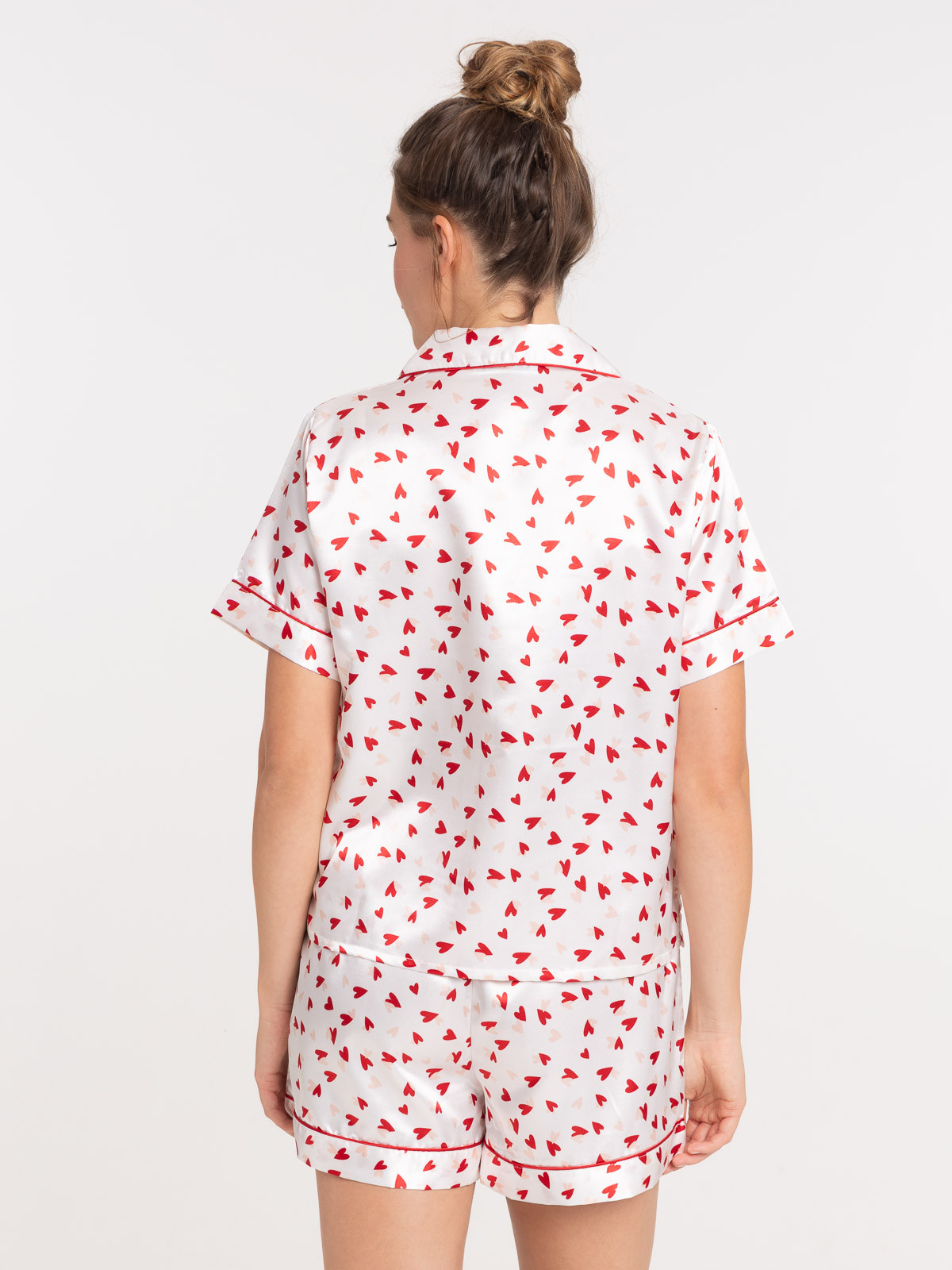 Pyjashort satiné coeur femme