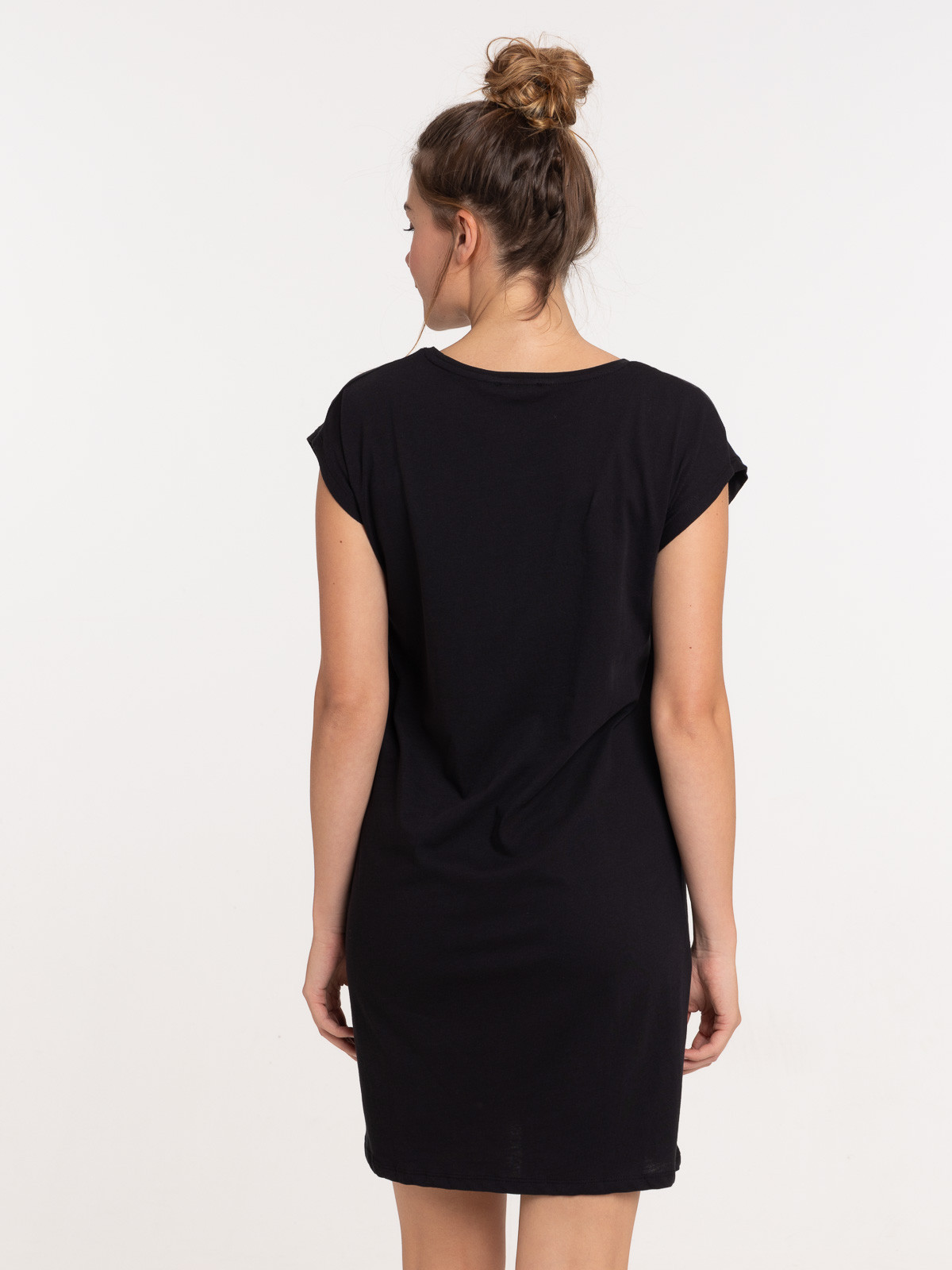 Chemise de nuit message noir femme