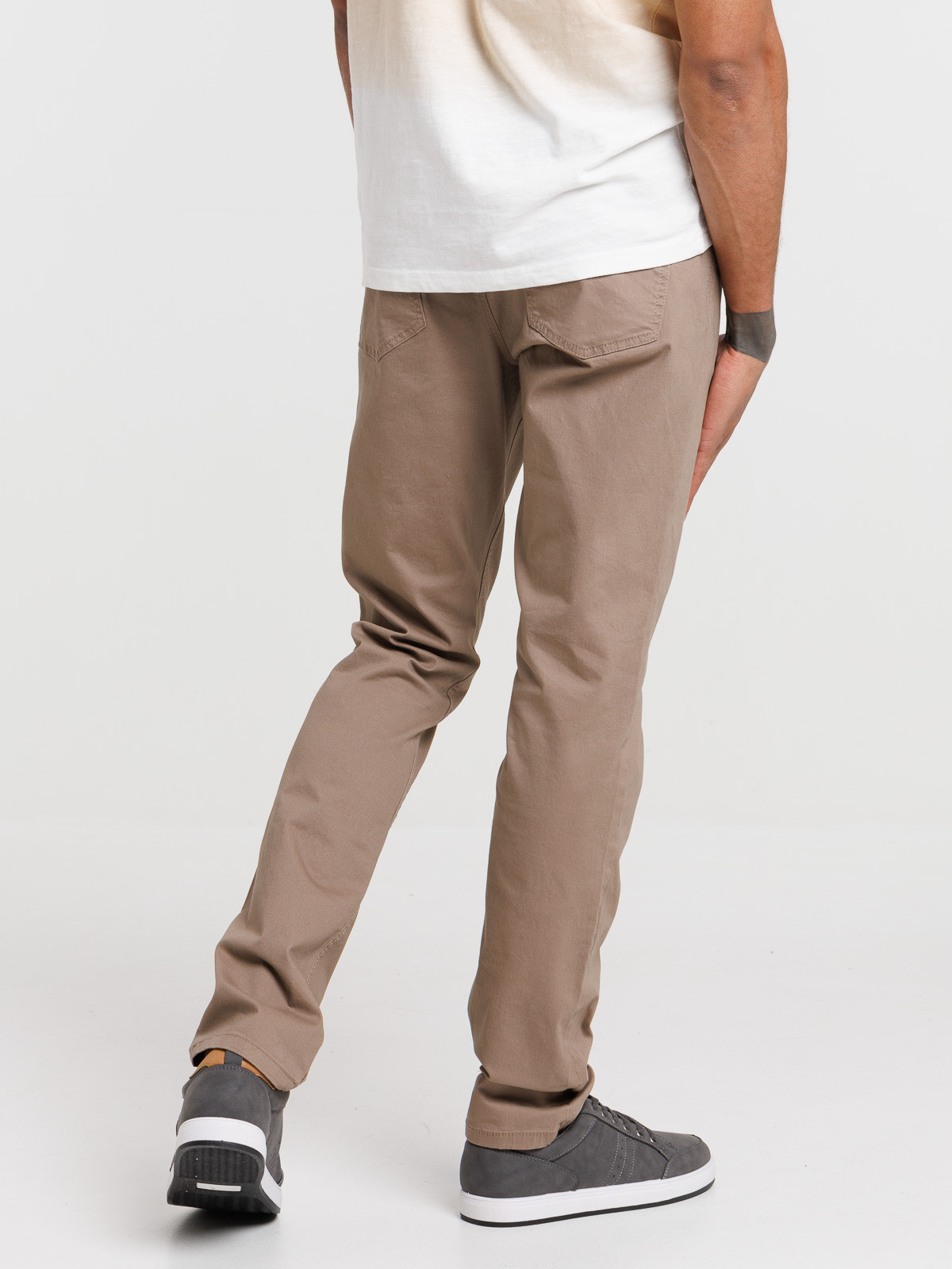 Pantalon slim mocca latte homme