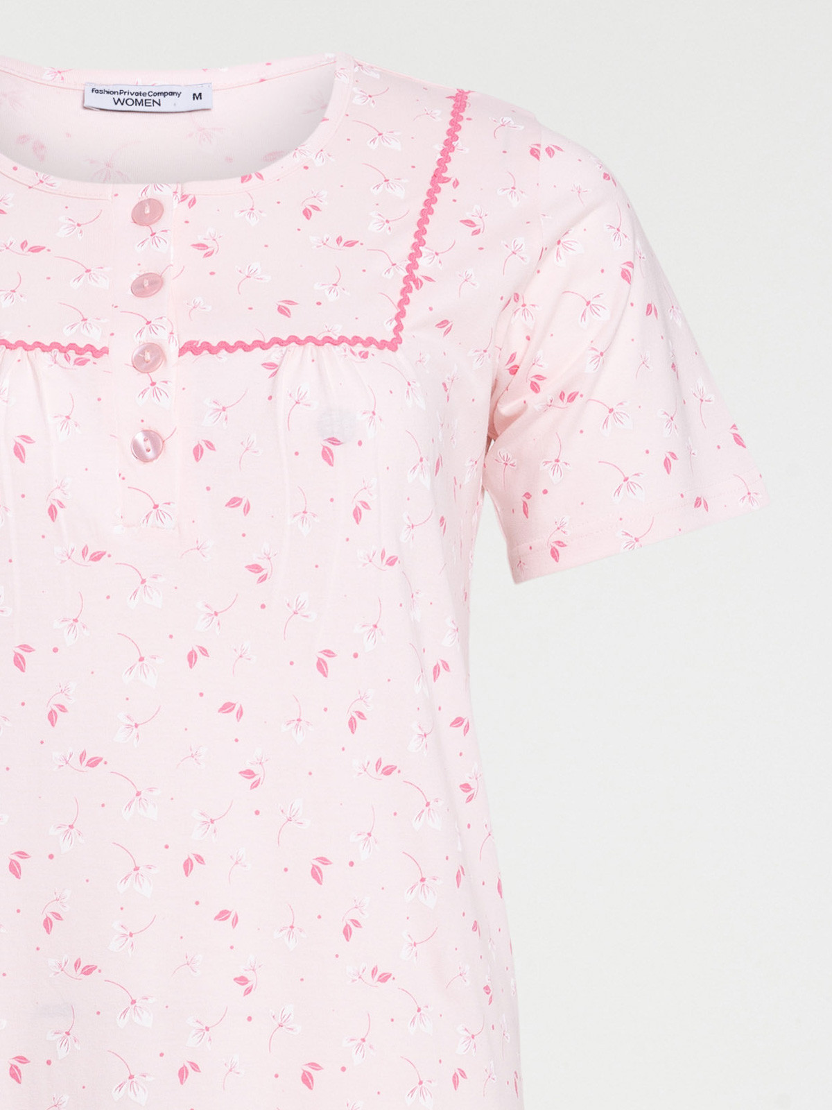 Chemise de nuit floral rose femme