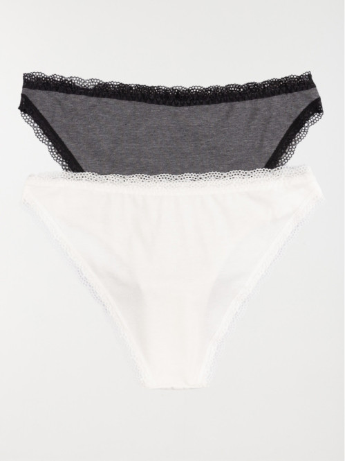 Lot de 2 culottes femme (36-46) Lot de 2 culottes femme (36-46)