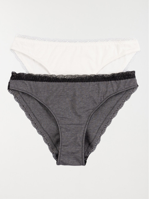 Lot de 2 culottes femme (36-46) Lot de 2 culottes femme (36-46)