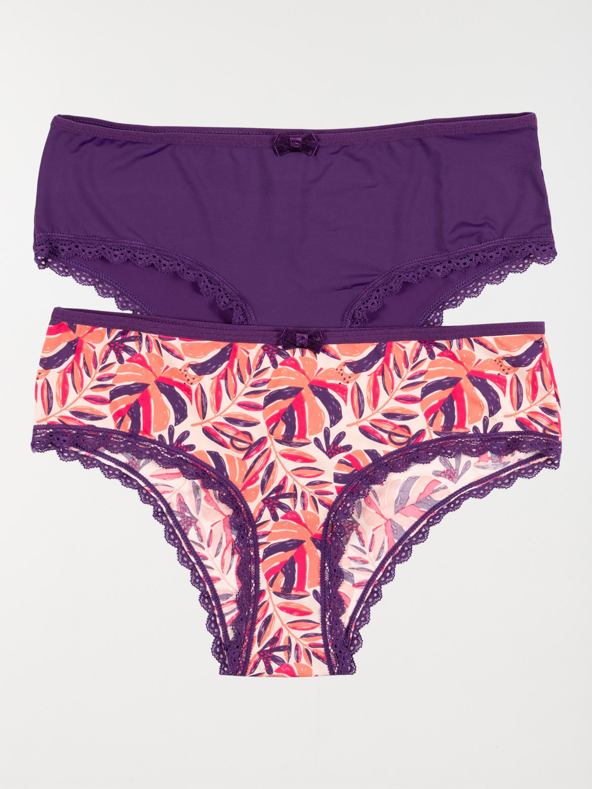 Lot 2 shorties imprimé/uni femme (36-46)