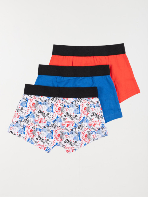 Lot de 3 boxers motif city garçon Lot de 3 boxers motif city garçon
