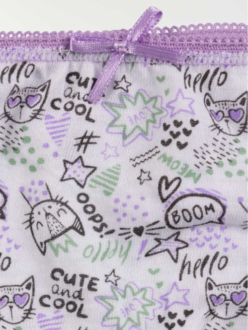 Lot 5 slips motif chat...