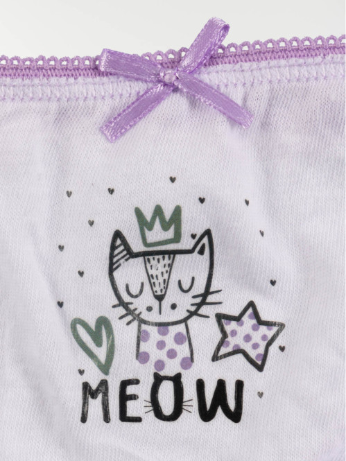 Lot 5 slips motif chat...