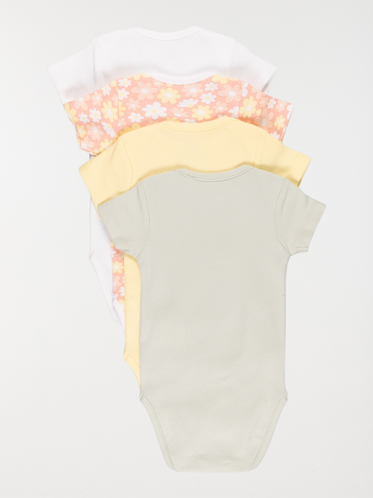 Lot de 4 bodies fille fleurs (3-24M) Lot de 4 bodies fille fleurs (3-24M)