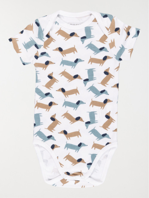 Lot 4 bodies motif chien garçon (3-24M)