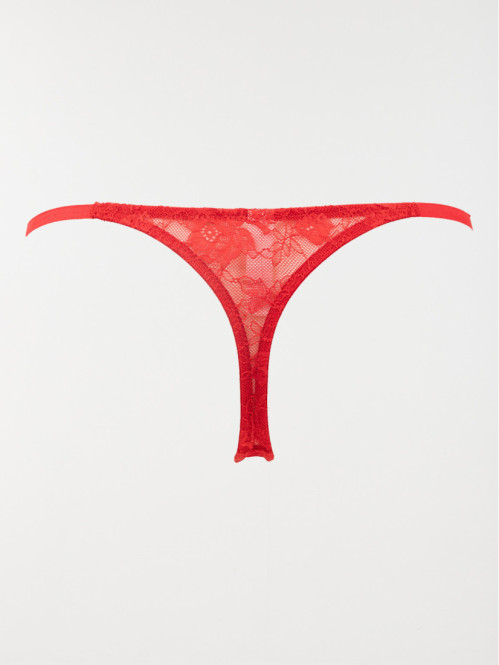 String dentelle rouge kiss femme (36-44)