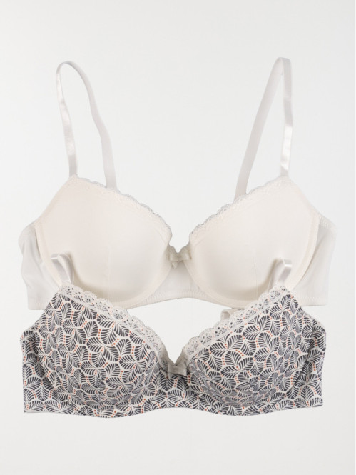 Soutiens-gorge lot de 2 femme (85A-95D) Soutiens-gorge lot de 2 femme (85A-95D)