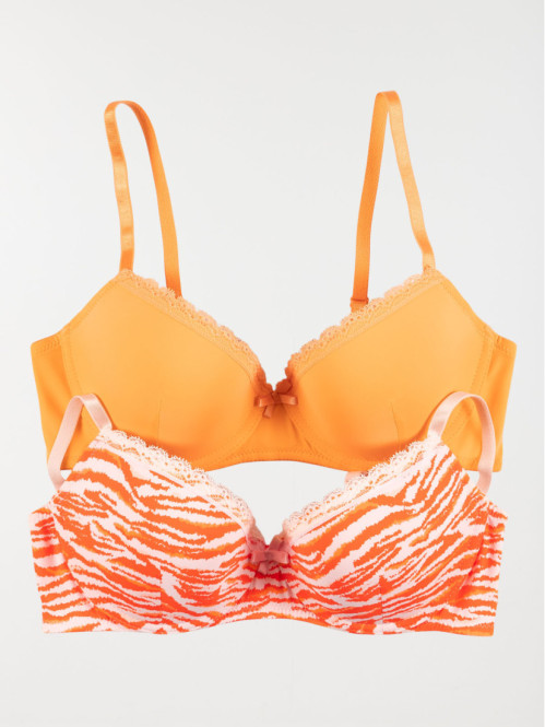 Lot 2 soutien-gorges femme (85A-95D)