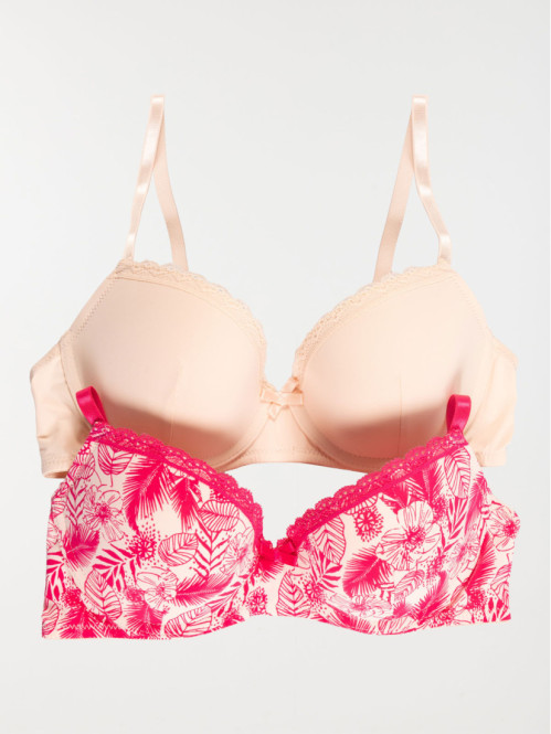 Lot 2 soutien-gorges femme (85A-95D)