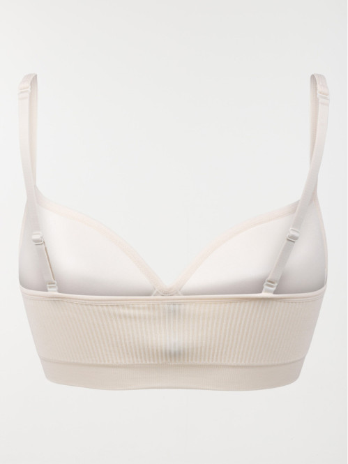 Bustier côtelé ivoire femme...