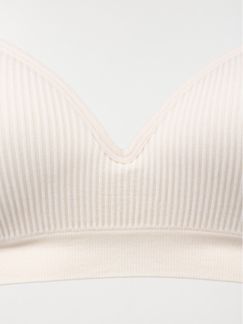 Bustier côtelé ivoire femme...
