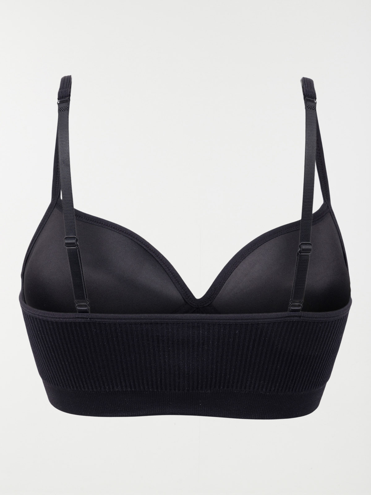 Bustier côtelé noir femme S au XL Bustier côtelé noir femme S au XL