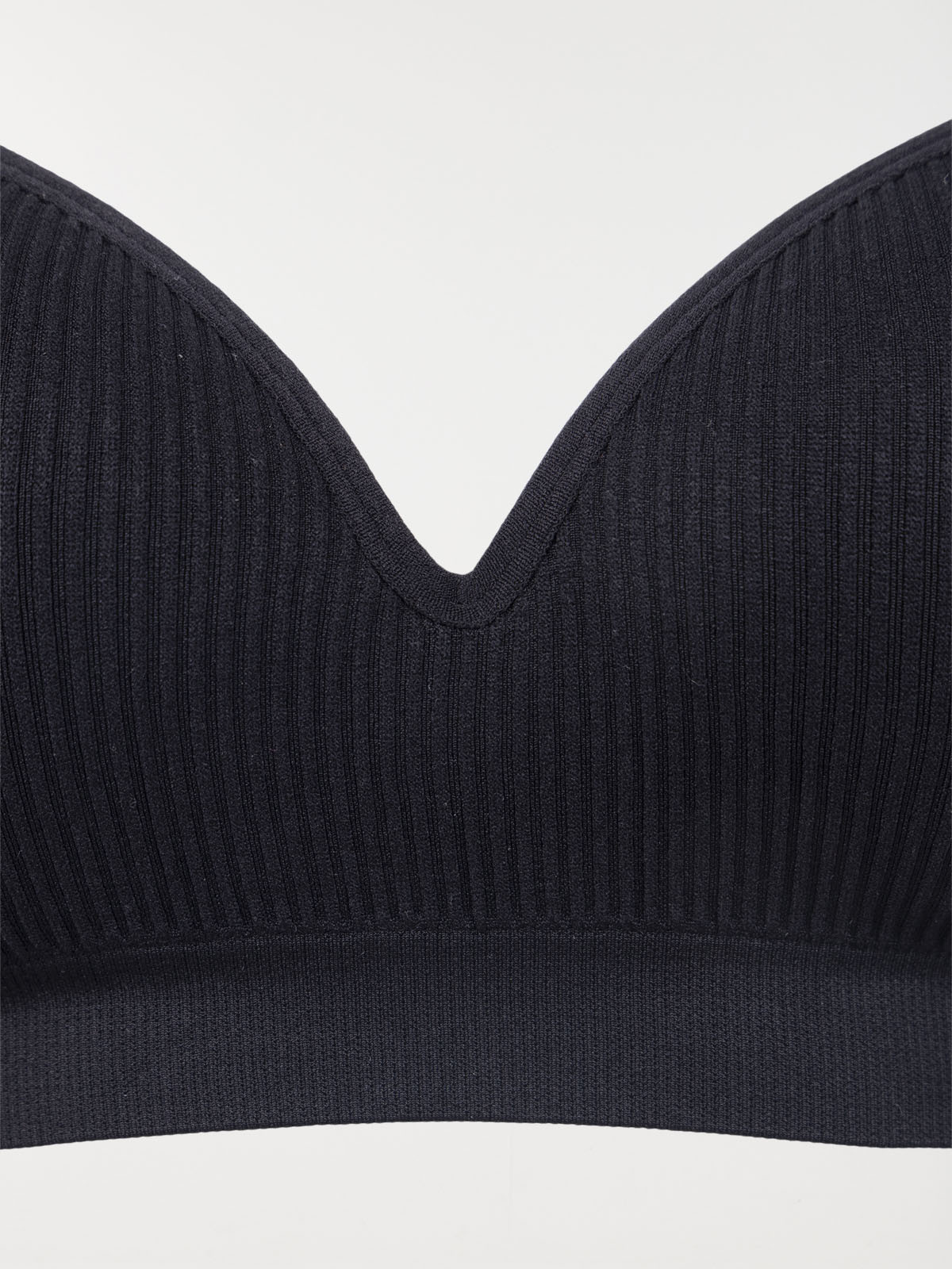 Bustier côtelé noir femme S au XL Bustier côtelé noir femme S au XL