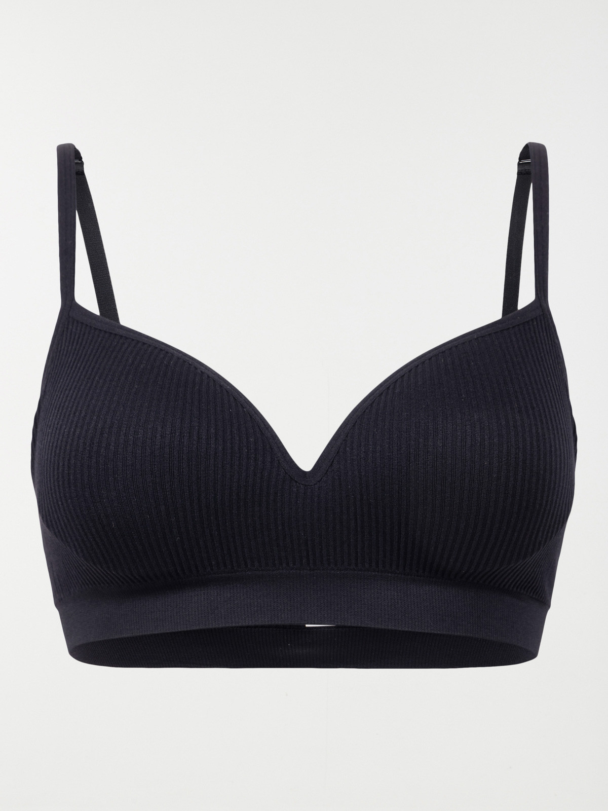 Bustier côtelé noir femme (S-XL)