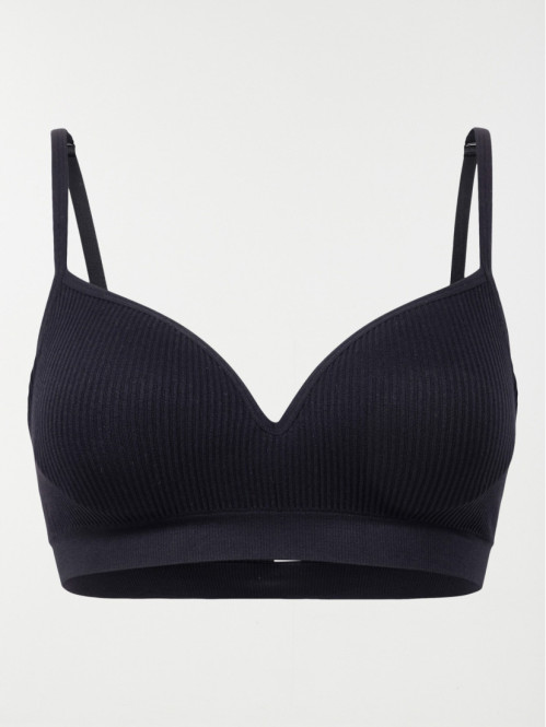 Bustier côtelé noir femme S...