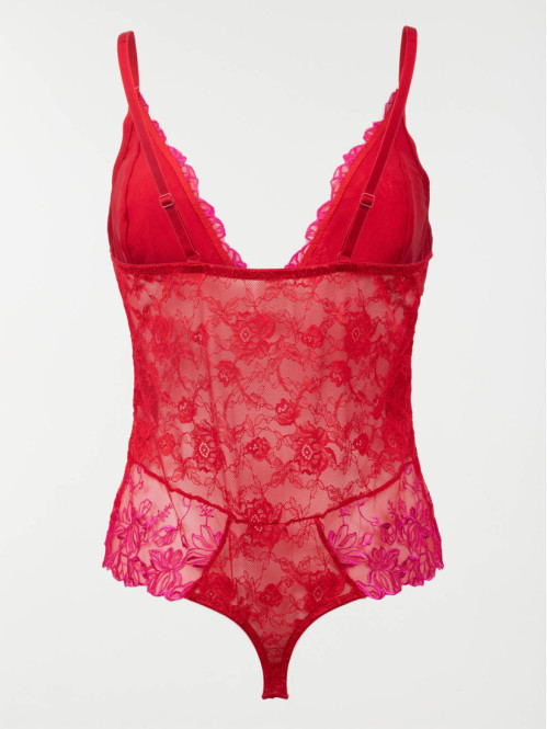 Body dentelle rouge kiss...