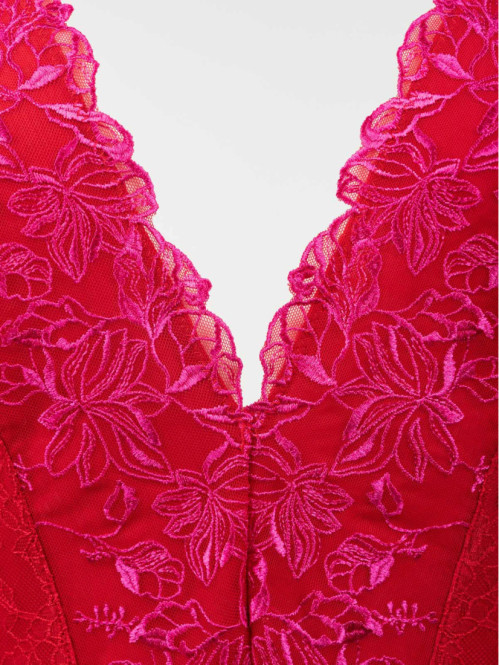 Body dentelle rouge kiss...