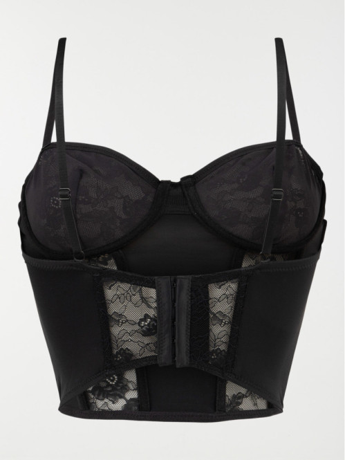 Bustier dentelle noir femme (85B-95D) Bustier dentelle noir femme (85B-95D)