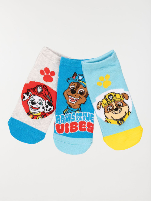 Lot 3 paires chaussettes Pat' Patrouille