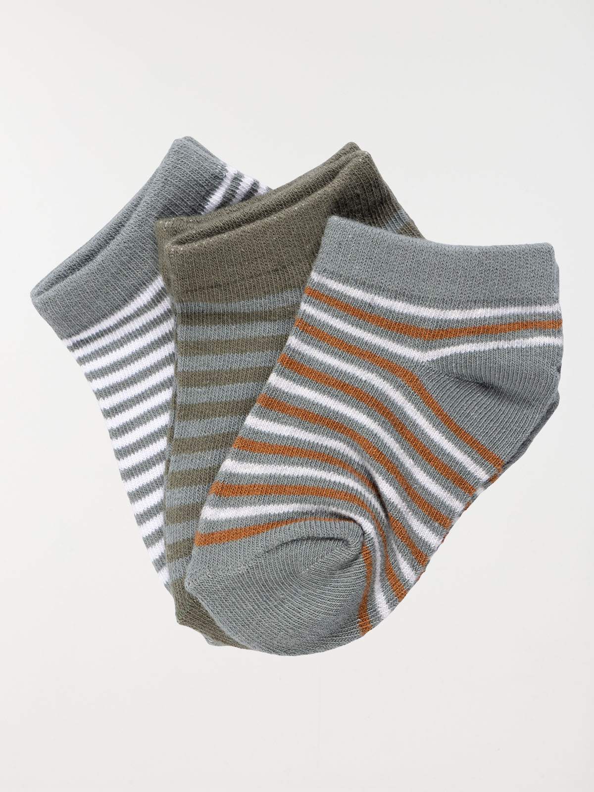 Lot 3 paires chaussettes rayées garçon