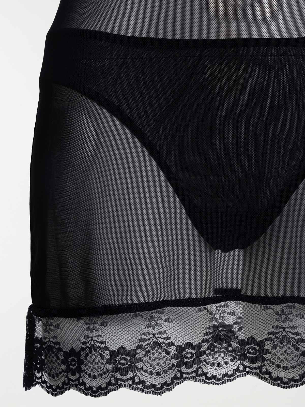 Nuisette et string noir femme Nuisette et string noir femme