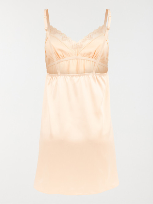 Nuisette dentelle poudre de riz femme