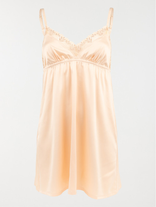 Nuisette dentelle poudre de riz femme