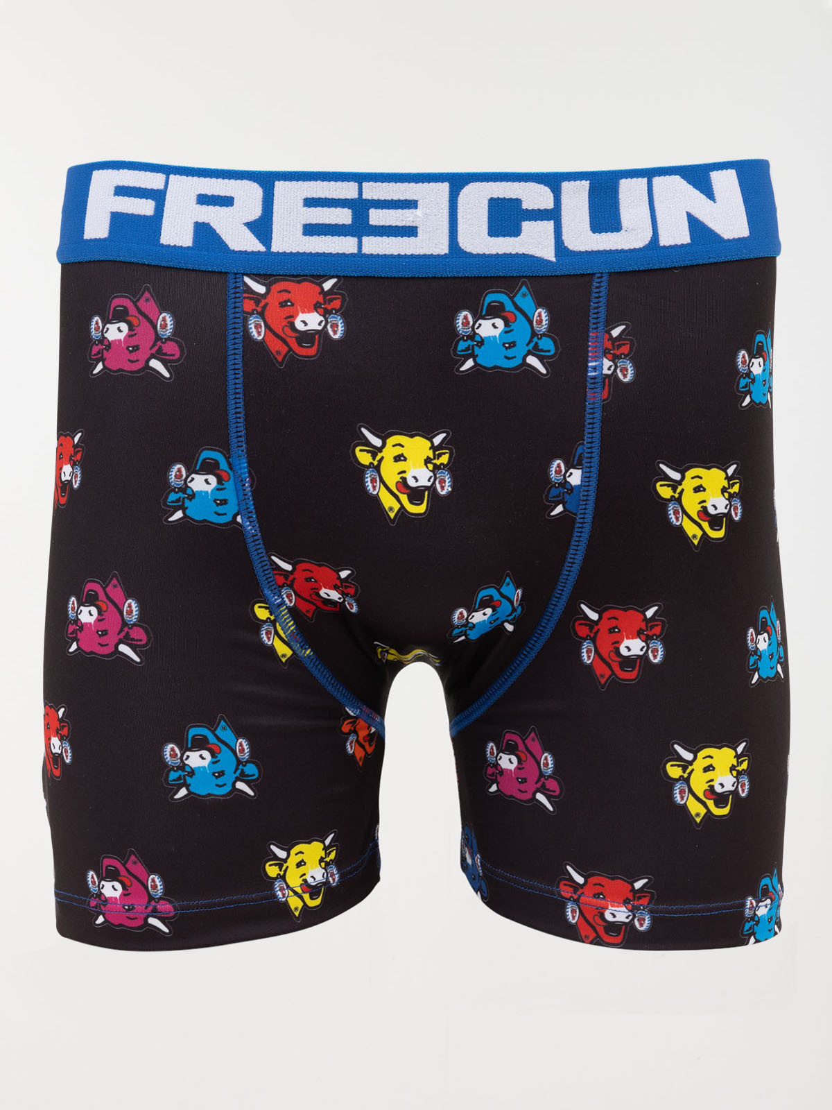 Boxer Freegun motif vache qui rit homme