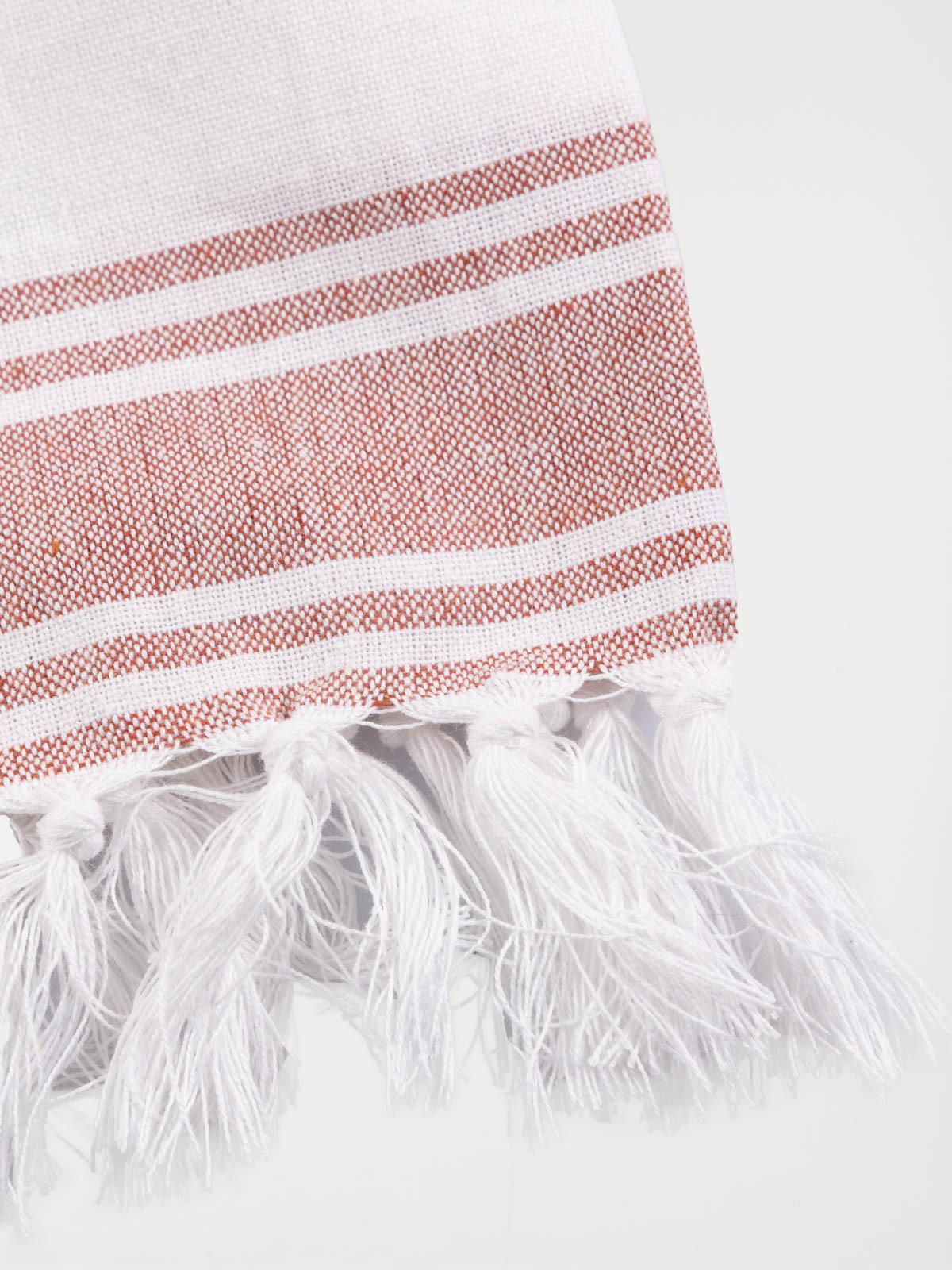 Fouta rayée terracotta femme 80 x 150 cm Fouta rayée terracotta femme 80 x 150 cm