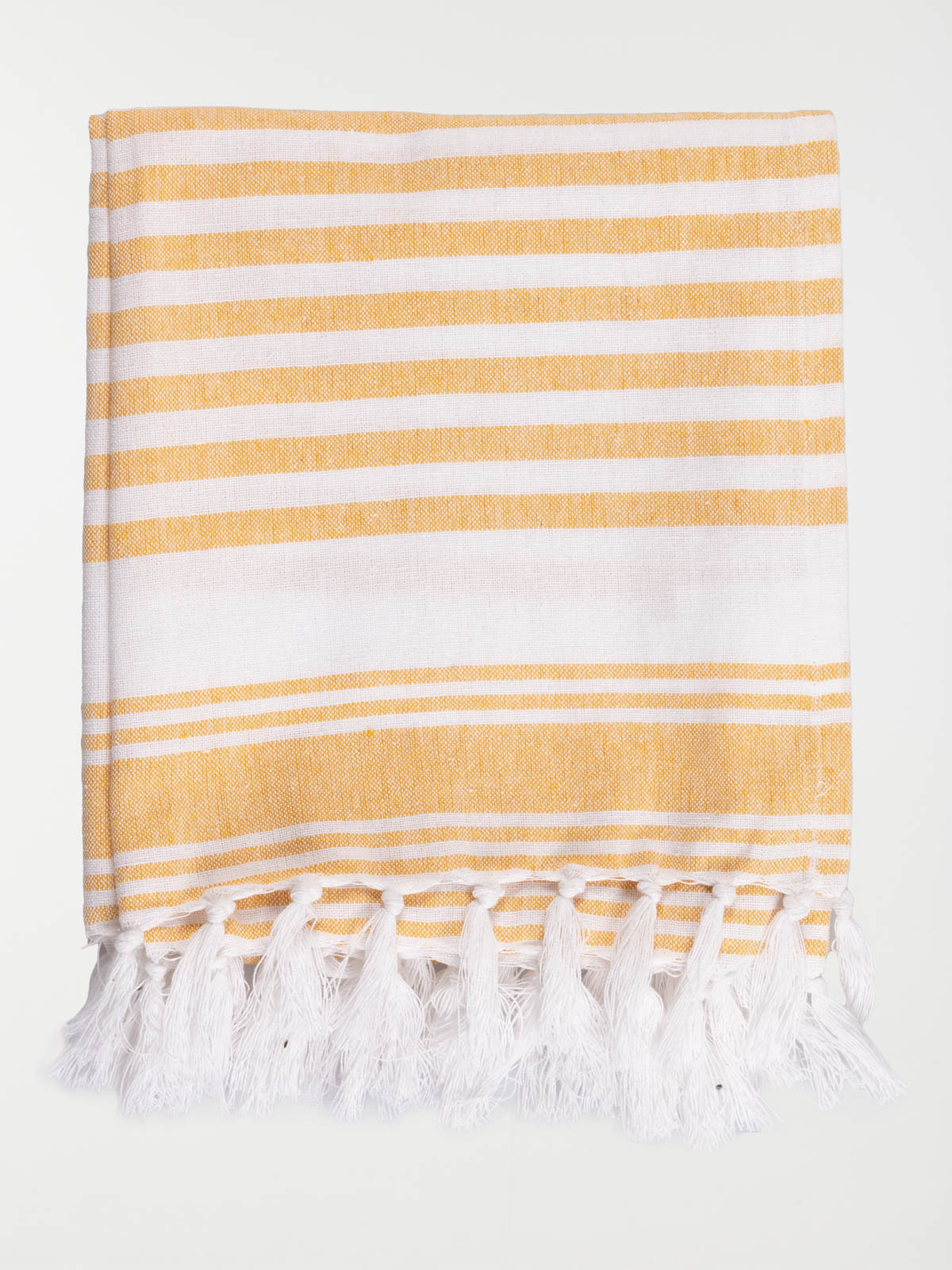 Fouta rayée jaune 80 x 150 cm
