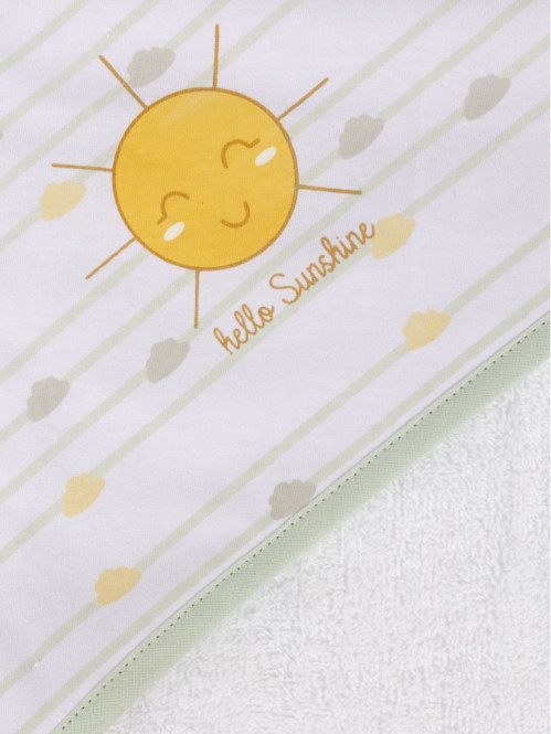 Carré de bain et gant soleil bébé Carré de bain et gant soleil bébé