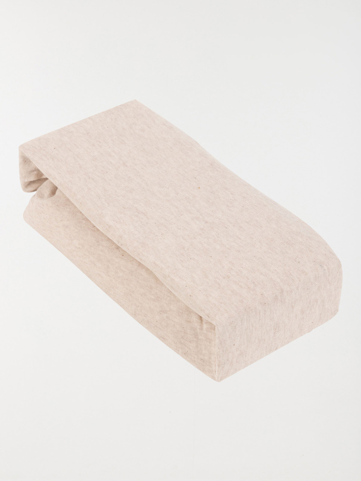 Drap housse jersey 90x190 beige chiné