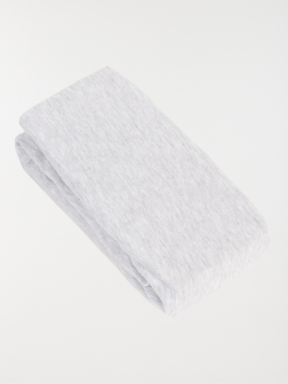 Drap housse jersey 140x190 gris chiné