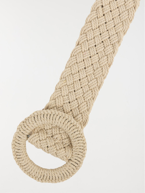 Ceinture tressée écru femme Ceinture tressée écru femme