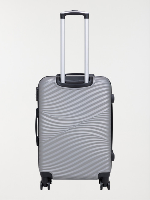 Valise rigide grise à roulettes Valise rigide grise à roulettes