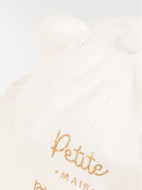 Chapeau blanc oreilles en relief bébé