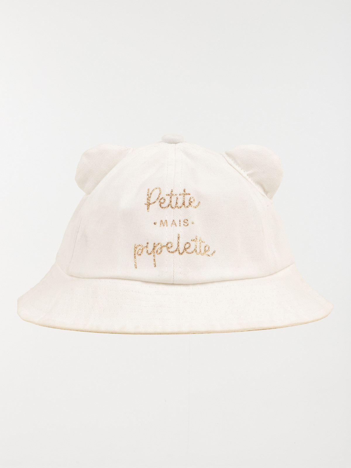 Chapeau blanc oreilles en relief bébé