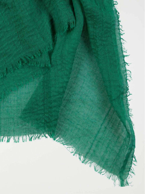 Foulard uni vert bosphore femme Foulard uni vert bosphore femme