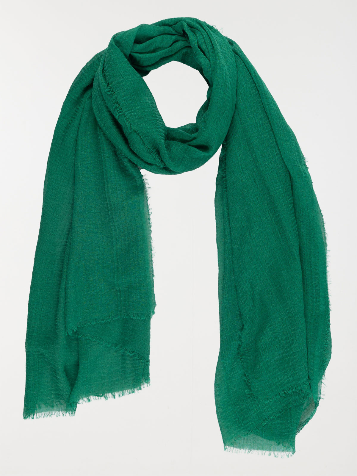 Foulard uni vert bosphore femme