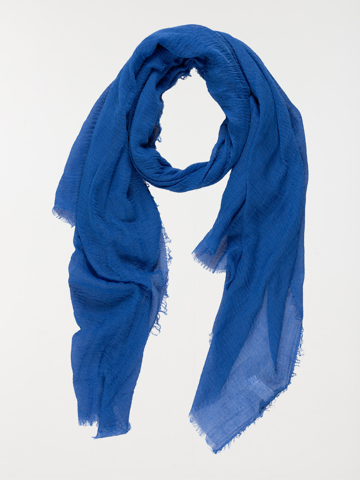 Foulard uni cobalt femme