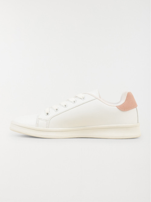 Basket blanche et nude femme 36 42