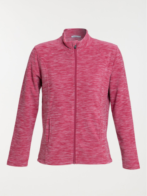 Polaire zippé corail femme