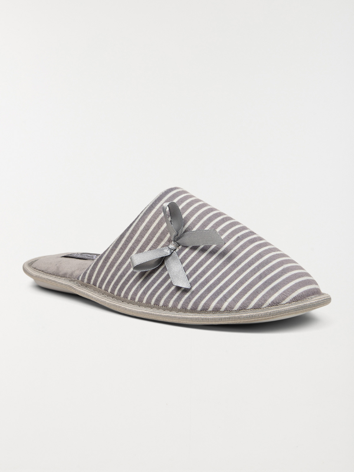 Chaussons rayés gris femme (37-42) Chaussons rayés gris femme (37-42)