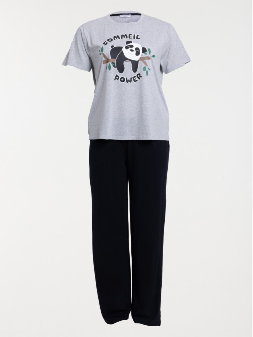 Pyjama panda grande taille femme